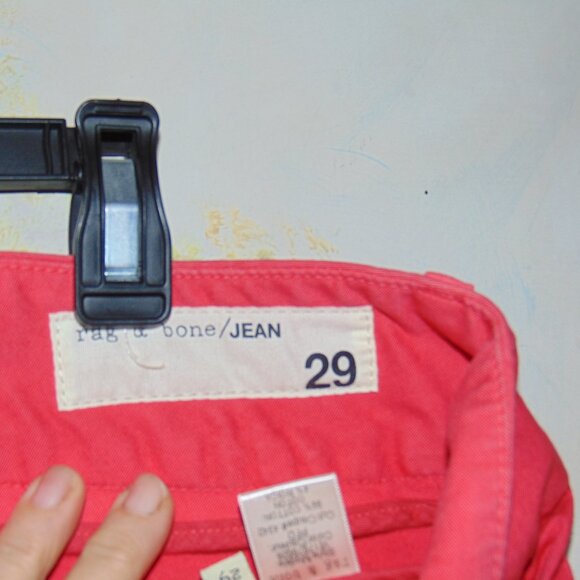 Rag & Bone Pants Slacks Women's 29 Salmon Coral Skinny Jeans Minimalist Basic - Picture 7 of 8